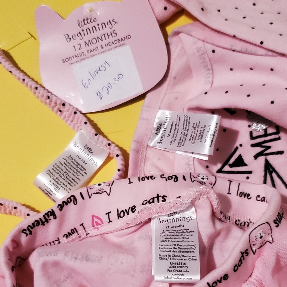Baby Girl Shirt and Pants Set 12m - Picture 3 of 6
